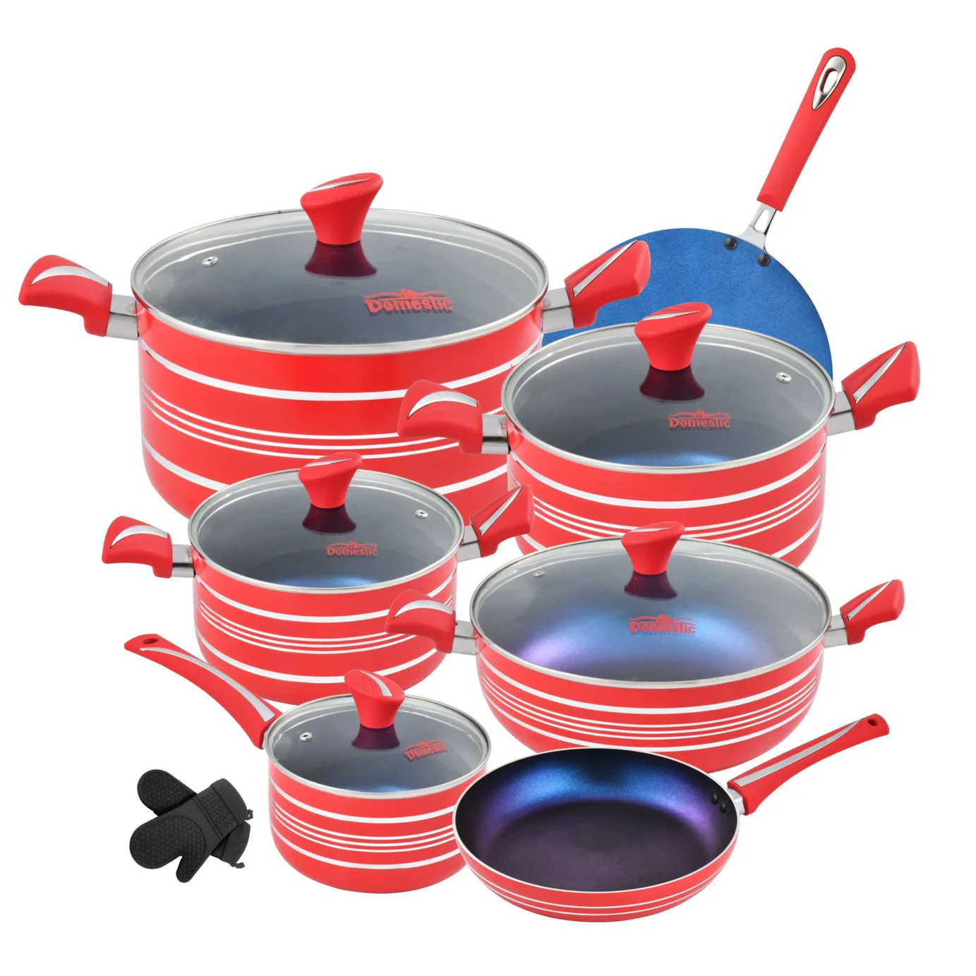 Stylish 21-Pc Gift Set with Marble Coating